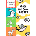 Write and Color ABC 123: Teach Letters and Numbers Easily.