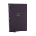 Nkjv, Compact Center-Column Reference Bible, Gray Leathersoft, Red Letter, Comfort Print
