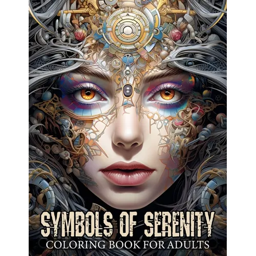 Symbols of Serenity: Coloring Book for Adults Featuring Depictions of Women's Faces, Adorned by Various Artifacts, Mandalas, Flowers, Patterns, and An