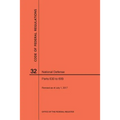 Code of Federal Regulations Title 32, National Defense, Parts 630-699, 2017