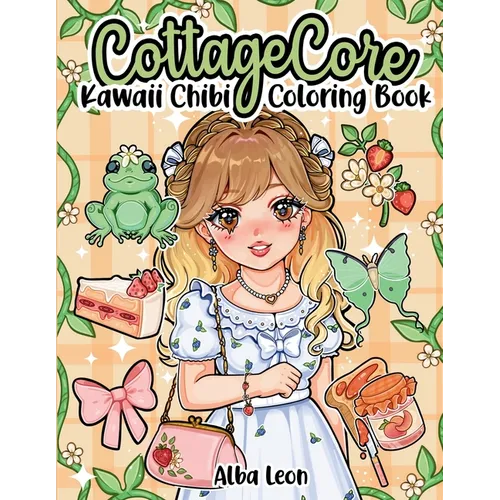 Cottagecore Kawaii Chibi Coloring Book: Cozy whimsical anime girls in aesthetic fashion featuring enchanted forests, cute woodland creatures, countrys