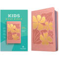 NLT Kids Bible, Thinline Reference Edition (Leatherlike, Tropical Flowers Dusty Pink, Red Letter)