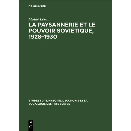 La paysannerie et le pouvoir soviétique, 1928-1930