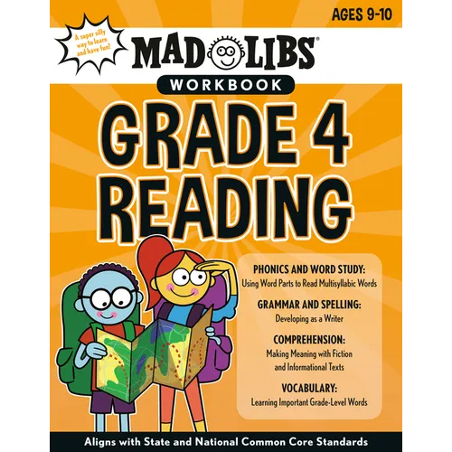 Mad Libs Workbook: Grade 4 Reading: Aligns with State and National Common Core Standards