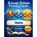 3 Idaho ISAT Grade 3 Math Practice Tests: Full-Length Test Prep with Detailed Answer Explanations