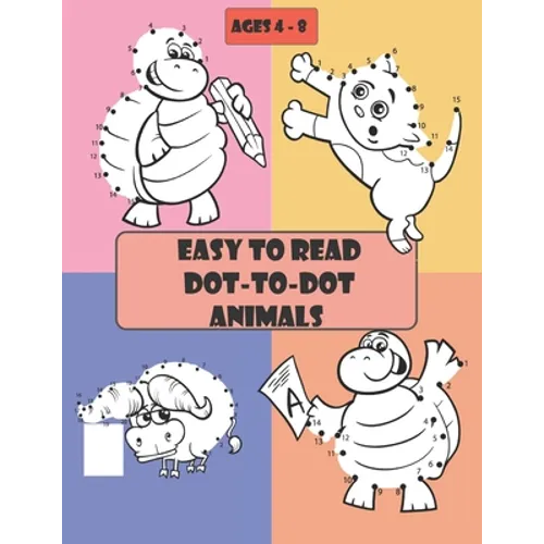 Easy to Read Dot-to-Dot Animals: 105 pages, Fun Connect The Dots Books for Kids Age 3, 4, 5, 6, 7, 8, Activities for Learning, Boys & Girls Connect Th