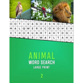 Animal Word Search Large Print 2: Word hunting puzzle book for Dementia and Alzhiemers patients Mental stimulation and memory loss game for seniors Vo