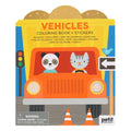 Vehicles Coloring Book + Stickers