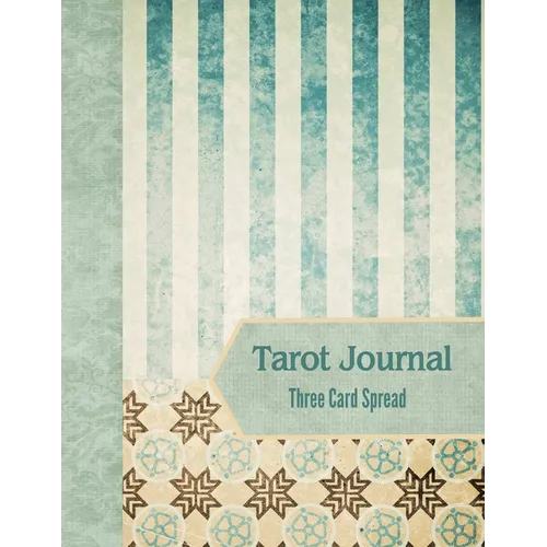 Tarot Journal Three Card Spread - Sage Stripe - Paperback