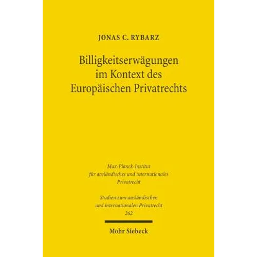 Billigkeitserwagungen Im Kontext Des Europaischen Privatrechts