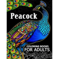 Peacock coloring books for adult: Adults Coloring Book