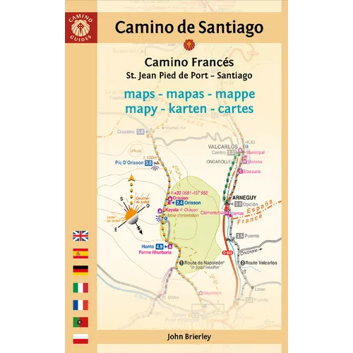 Camino de Santiago Maps (Camino Francés): St. Jean Pied de Port - Santiago de Compostela