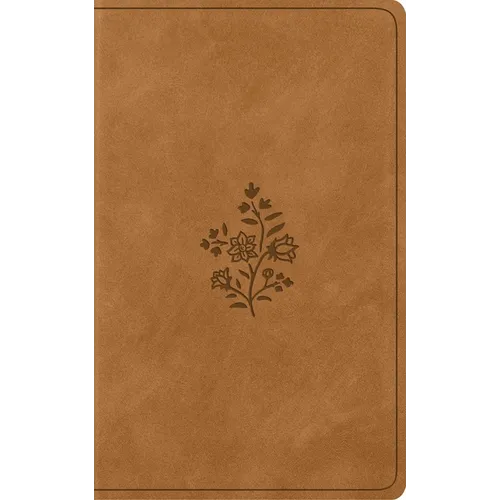 ESV Vest Pocket New Testament with Psalms and Proverbs, Red Letter (Trutone, Nubuck Caramel, Wildflower Design) - Imitation Leather