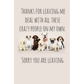 Thanks for leaving me deal with all these crazy people on my own.: Perfect goodbye gift for coworker that is leaving / going away gift for your co wor