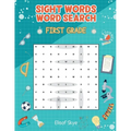 Sight Words Word Search First Grade: 70 Pages Word Find Puzzle Activity Book for Kids 1st Grade Kindergarten Brain Teaser Book for Boys and Girls