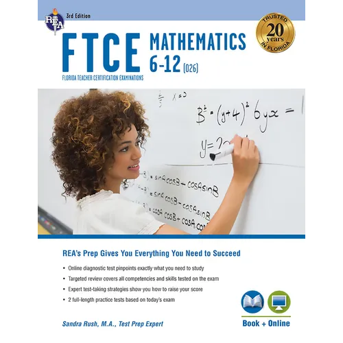 FTCE Mathematics 6-12 (026) 3rd Ed., Book + Online
