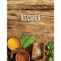 Low Vision Recipe Book Large Print With Bold Lines: Personal Cookbook With High Contrast Black Print on White Paper for Visually Impaired