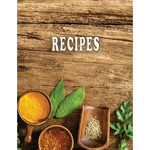 Low Vision Recipe Book Large Print With Bold Lines: Personal Cookbook With High Contrast Black Print on White Paper for Visually Impaired