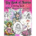 Big Book of Fairies Coloring Book - 100 Pages of Flower Fairies, Celestial Fairies, and Fairies with their Companions: 100 Line Art Illustrations to C