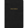 KJV Large Print Thinline Bible, Black Leathertouch