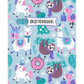Sketchbook: Sloth, Unicorn and Llama Sketch Book for Kids - Practice Drawing and Doodling - Fun Sketching Book for Toddlers & Twee