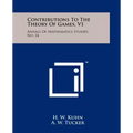 Contributions To The Theory Of Games, V1: Annals Of Mathematics Studies, No. 24