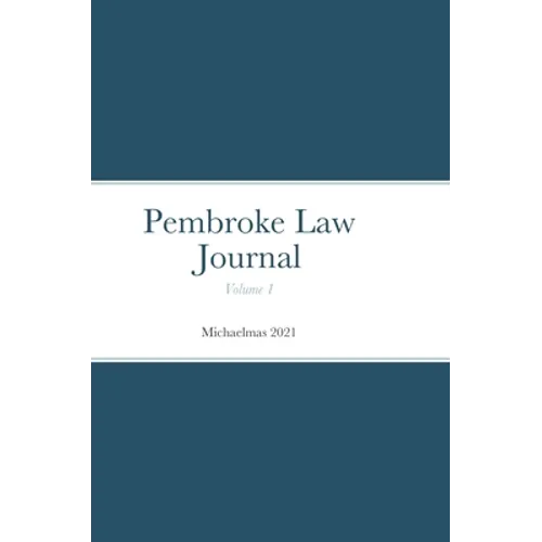 Pembroke Law Journal - Hardcover