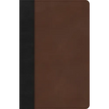 CSB Thinline Bible, Black/Brown Leathertouch