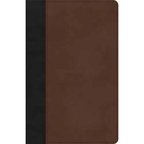 CSB Thinline Bible, Black/Brown Leathertouch