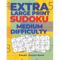 Extra Large Print Sudoku Medium Difficulty: Sudoku In Very Large Print - Brain Games Book For Adults