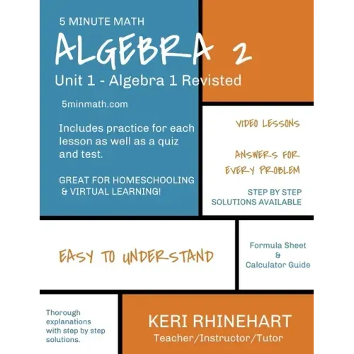 Algebra 2: Unit 1 - Algebra 1 Revisited: 5 Minute Math