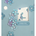 NLT Thrive Creative Journaling Devotional Bible (Hardcover, Blue Flowers)