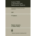 Modern Analysis of Value Theory