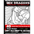 Zen Dragons - no pattern Style Adult Coloring Book