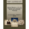Mitzner (Steven) V. U. S. U.S. Supreme Court Transcript of Record with Supporting Pleadings