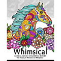 Whimsical Animal adult coloring books: Art Design for Relaxation and Mindfulness (Elephant, Bird, Penguin, Tiger, Deer and other)