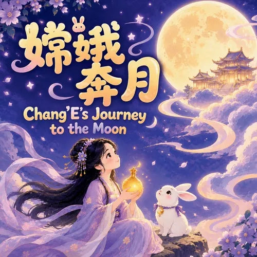 Chang'e's Journey to the Moon: Chinese Mythology Stories for Kids in English, Chinese, and Pinyin