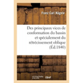 Des Principaux Vices de Conformation Du Bassin Et Spécialement Du Rétrécissement Oblique