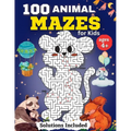 100 Animal Mazes for kids for Kids Ages 4-8: Fun Mazes and Coloring for Preschool, Kindergarten, and School-Age Children