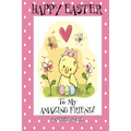 Happy Easter To My Amazing Friend! (Coloring Card): (Personalized Card) Easter Messages, Greetings, & Poems for Children