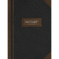 Notary Journal: Hardbound Record Book Logbook for Notarial Acts, 390 Entries, 8.5" x 11", Black and Brown Cover