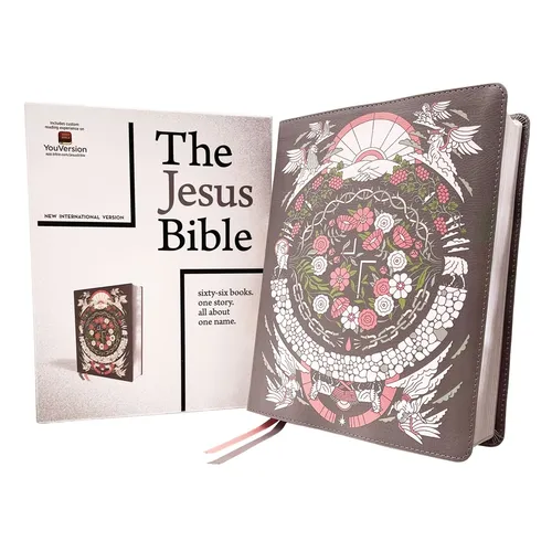 The Jesus Bible Artist Edition, Niv, Leathersoft, Gray Floral, Comfort Print