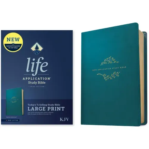 KJV Life Application Study Bible, Third Edition, Large Print (Leatherlike, Teal Blue, Red Letter)