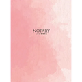 Notary Journal: Hardbound Public Record Book for Women, Logbook for Notarial Acts, 390 Entries, 8.5" x 11", Pink Blush Cover