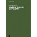Reverse English Dictionary: Based on Phonological and Morphological Principles