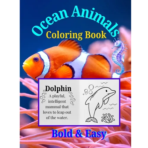 Ocean Animals Coloring Book for Kids 35 Unique Sea Creatures to Learn & Color Fun Educational Marine Life Activity Book by Jesintha Bhaskaran (8.5 x 1