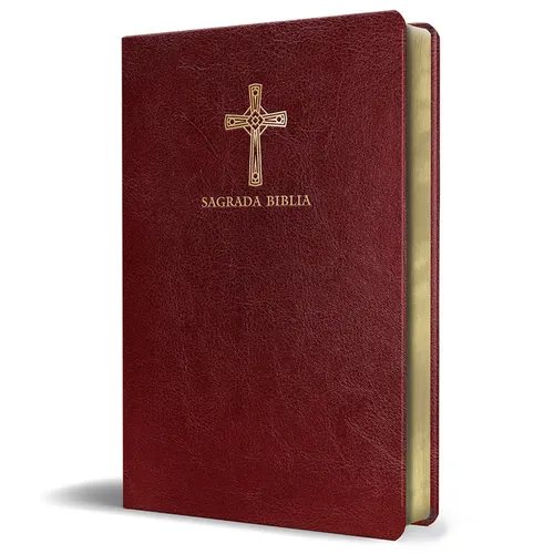 Biblia Católica En Español. Símil Piel Vinotinto, Tamaño Compacto / Catholic Bible. Spanish-Language, Leathersoft, Wine, Compact