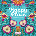 Happy Place Coloring Book: Adult Coloring Book for Relaxation and Stress Relief with 98 Patterns, Including Flowers, Birds, Butterflies, Word Art, Maz