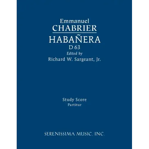 Habanera, D 63: Study score