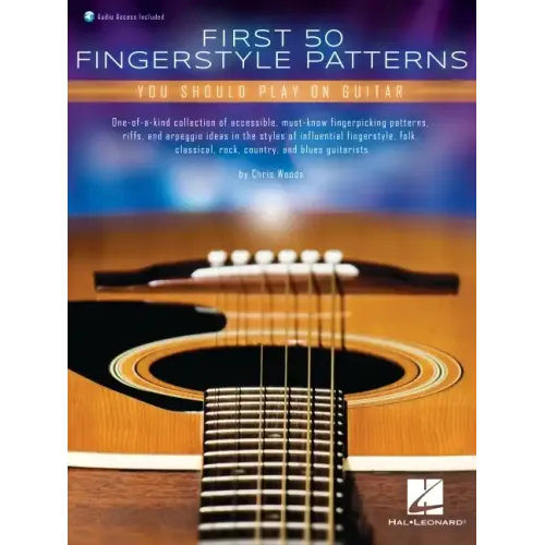 First 50 Fingerstyle Patterns You Should Play on Guitar (Book/Online Audio)